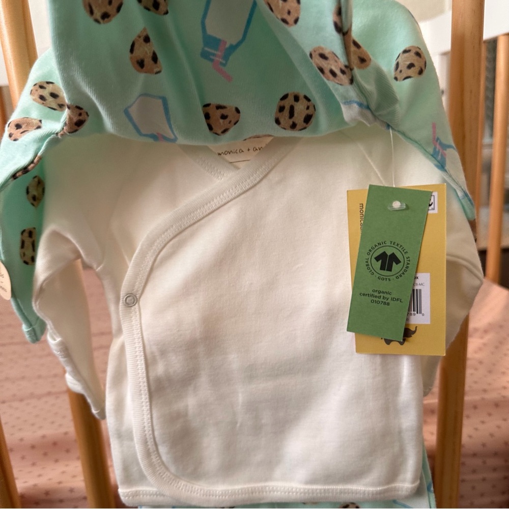 NWT‎ Monica & Andy Kids Pajamas - Blue Cookie Print - Picture 4 of 7